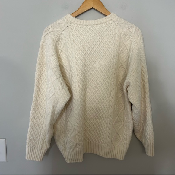 Aritzia Sunday Best Cream Chunky Knit Crewneck Sweater - Picture 2 of 6